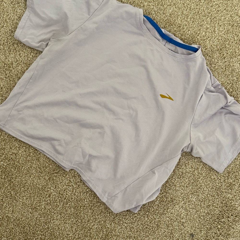 Brooks Lavender cropped Running Tee